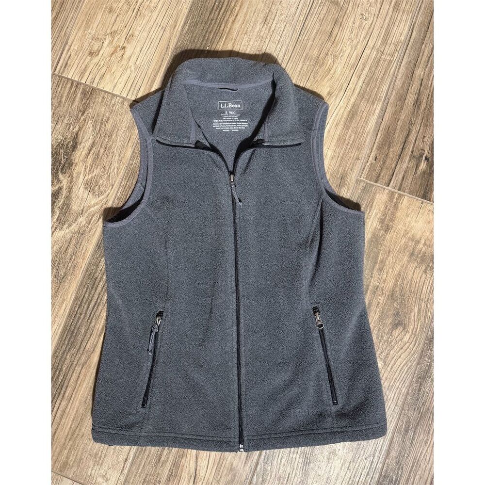 L.L.Bean Women's Fleece Vest Size S Charcoal Gray Casual Sleeveless - Picture 1 of 10